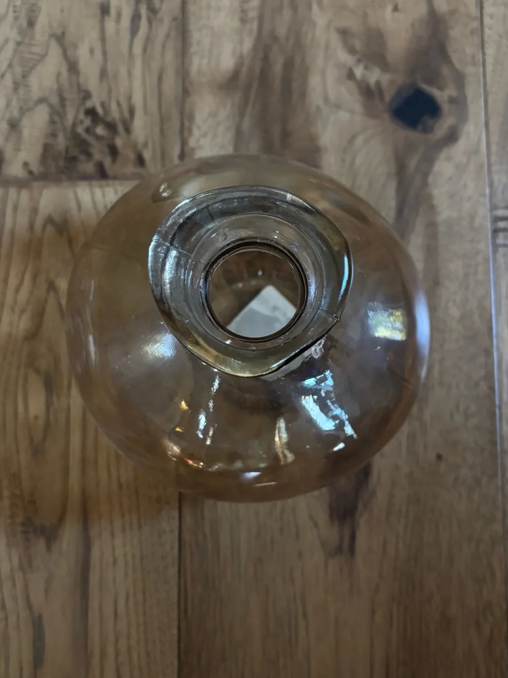 Hand-Blown Smoky Brown Glass Vase